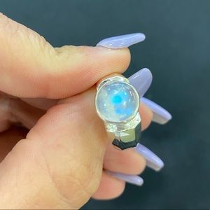 Sterling silver Moon stone ring